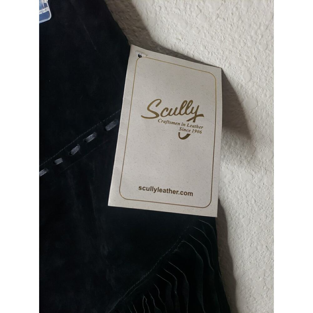 Scully Leather Womens Long Suede Fringe Skirt Black Size XL Western Country - Picture 2 of 13